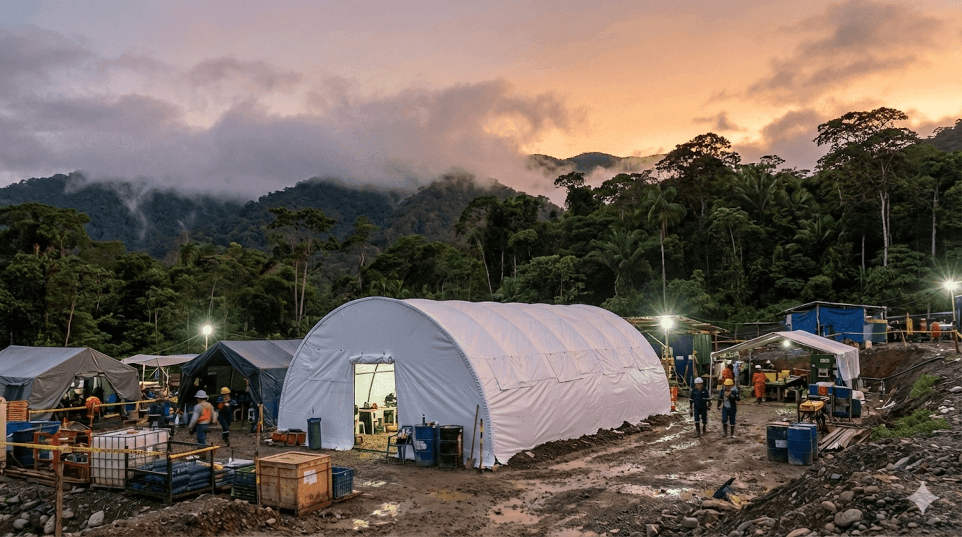 Carpas en Ecuador para minería, industria y campamento