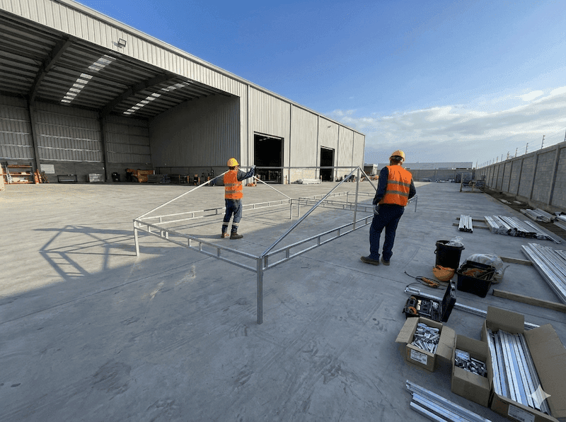 Carpa industrial para protección de maquinaria y materiales